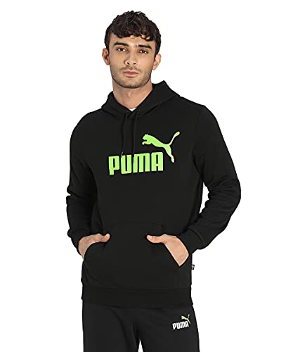 Image of Puma Cotton Men Ess Big Logo Hooded Neck Hoodie Fl (S) Mineral
