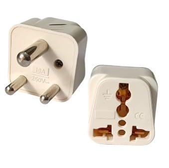 rsp quality bit Quality Bit 3 PIN Multi Plug Travel Adapter | Better Connecting, 6 Amp 250 V with Fuse | Type-D (India) World Wide Travel Adapter | Suitable for Mobile Charger, T.V. (White, Pack of 1)-picture-43