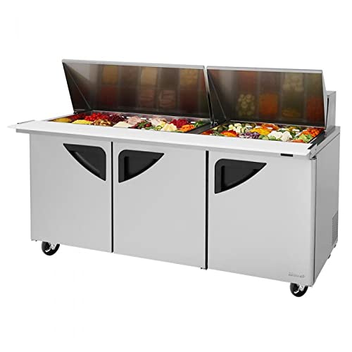 Turbo Air 3-Door Sandwich Salad Prep Table 23-CU.ft. TST-72SD-30-N
