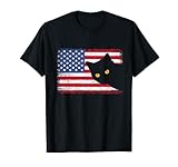 USA Patriotic American Flag For Men Women Kids Boys Girl Cat T-Shirt