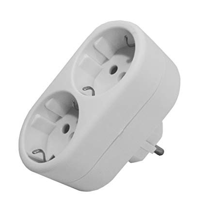 Liyset GZ801/02 Adaptador clavija Schuko con Tomas