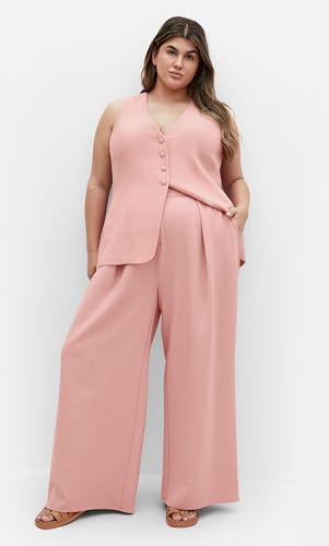 City Chic Women's Plus Size Vest - Tori V Neck Button3