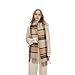 zero season Wool Plaid Scarf for Women & Men Warm Winter Shawl Blanket Wrap, Soft Large Checkered Scarves for Cold Weather, Cozy Oversized Fashion Accessory Khaki
