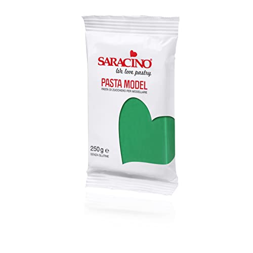 Saracino Sugar Paste Model Green Modelling Paste 250 g Gluten Free Made in Italy