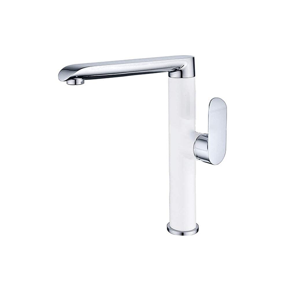 Robinet d'évier de cuisine blanc avec montage sur plage facile et durable
