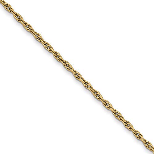 Jewels By Lux Gold-Tone Steel 3mm Rope Pocket Watch Chain Necklace