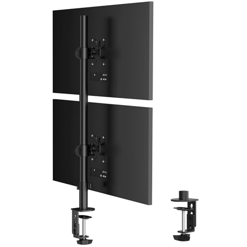 Pholiten Tall Vertically Stacked Dual Monitor Desk Mount Stand - image 1