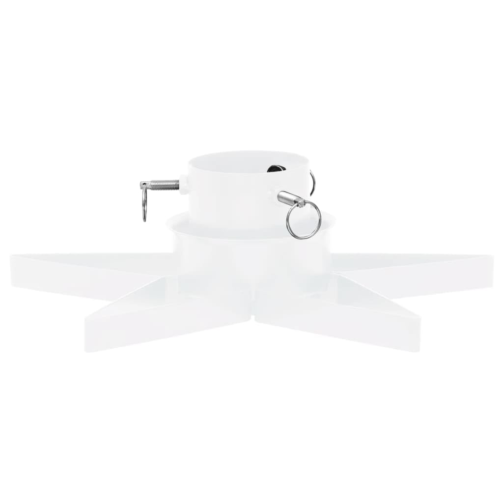Tomostar Support de Sapin de Noël, Pied de Sapin de Noël Base d'arbre Blanc 47x47x13,5 cm