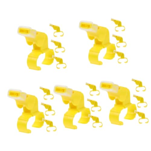 Sosoport 5sets Emergency Whistle with Ring Lightweight Sports Whistle for Hiking Camping Training 4pcs*5