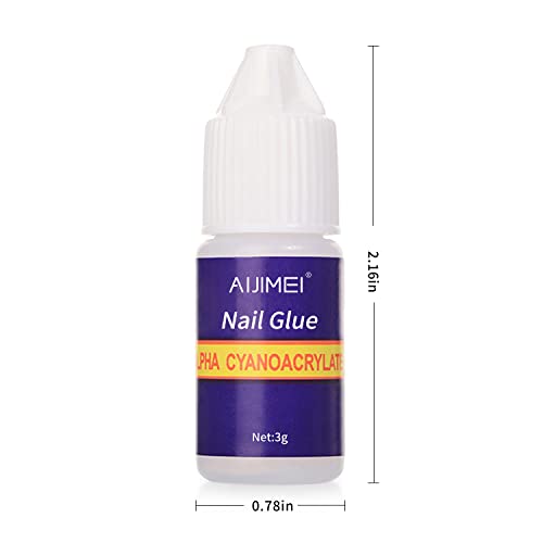 Aijimei Nail Glue For Acrylic Nails False Nail Glue Nail Glue For Press On Nails Press On Nail Glue Nails Glue Nail Glue Gel Gel Nail Glue False Nail Tips 10Pcs Super Strong Nail Glue #TOP3