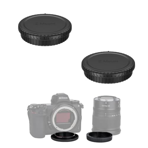 Tapas traseras y de cuerpo para lentes JJC, paquete de 2 unidades, compatibles con cámaras Nikon Z mount (Z30, Z50, Z5, Z6, Z7, Z9, Z fc, Zf), protección contra polvo y salpicaduras, plástico ABS miniatura 1