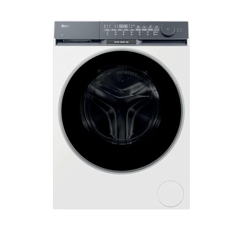 Haier X9 Series HW100-B14387U1-S Lavadora Carga Frontal 10KG, Clase A -30%, Función Vapor, Motor Direct Motion, Display Digital, 1400 RPM, Ultra Fresh Air, Detector Automático KG, 14 Programas, Blanco