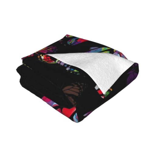 Couverture flanelle papillon en tissu microfibre premium doux - 3