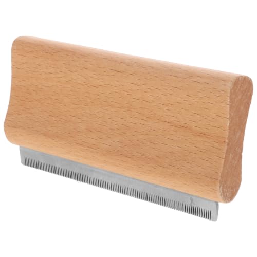 Abaodam Pet Grooming Brush Dog and Horse Deshedding Tool Wooden Bristles Safe Easy to Handle Horse Grooming Comb Tangle-