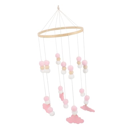 SAFIGLE 吊り下げ風鈴 ベビーグッズ toys トイ wind chime 電池式壁取り付け用燭台 男の子 ベビーベッド用風鈴 幼児用ベッド風鈴 ベビーベッドの吊り下げ装飾 雲風鈴 木