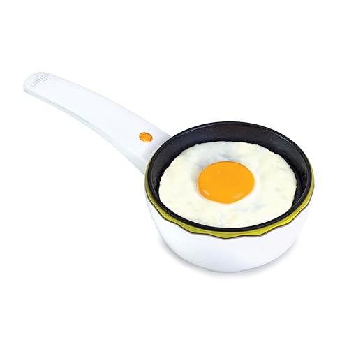 URBINZ Mini Electric Fry Pan – Fun Egg Shape – Non-Stick Coating, Easy to Clean – Great for Families, Kids, Dorms, Apartments, RVs – Gift for Holidays, Birthdays, Weddings