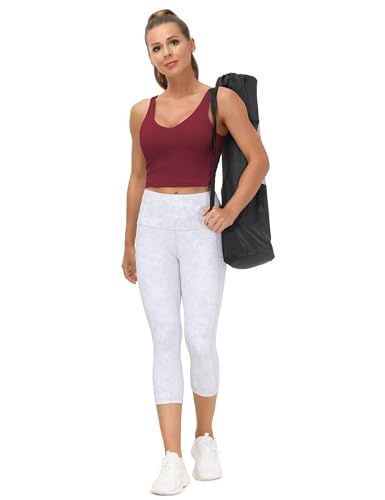 Image of THE GYM PEOPLE Womens' Sports Bra Longline Wirefree Padded with Medium Support