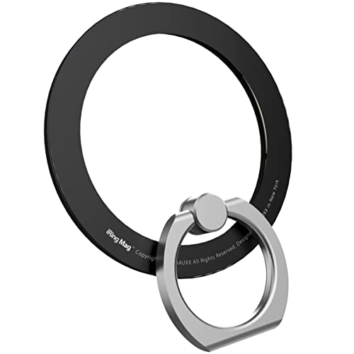 AAUXX iRing Mag �A�C�����O �}�O MagSafe�Ή� �X�}�z�����O ���K�i ���K�㗝�X �}�O�l�b�g�� �z�[���h �����O ���^ ���C�����X�[�d�Ή� ���͋z�� �l�I�W������ iPhone 15 14 13 12 Series (�u���b�N)