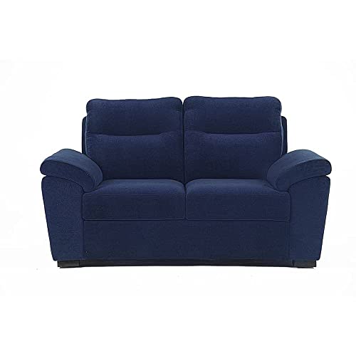 Image of Wakefit Malphino 2 Seater Sofa Set - Cobalt Blue, Wooden, Lounger with 3 Year Warranty