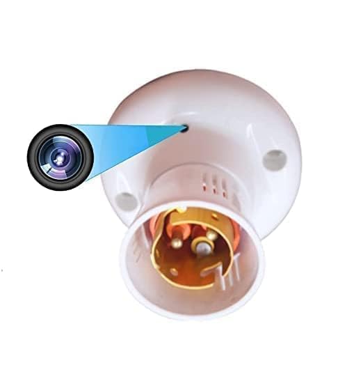 Image of securinnov 3MP Invisible Bulb Holder Camera with Secret Audio & Video Recording | 1080P WiFi Mini CCTV | Cloud & SD Card Support | Indoor Smart Home Security Camera (Bulb Holder Camera)