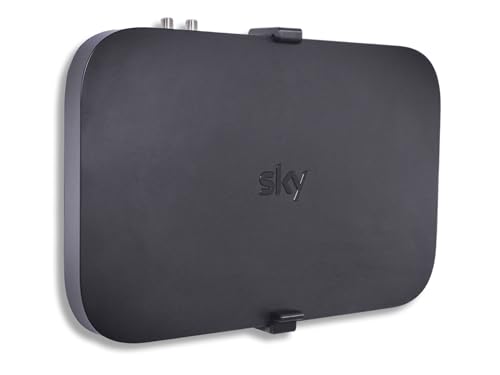 Decoralin Wall Mount Bracket for Sky Q 1TB/2TB Complete with Screws and Fixings Easy to Install - Made in the UK - Black