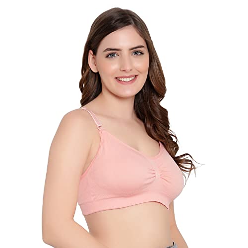 Image of ELEG & STILANCE Maternity Feeding Bra Padded Nursing Bra with Adjustable Straps Easy Baby Breastfeeding New Moms