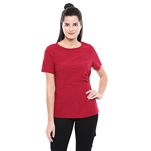 Image of VERO MODA Womens Round Neck Solid T-Shirt