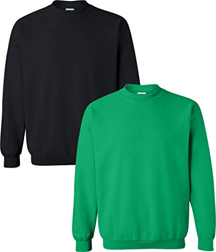 Pull en polaire homme noir G18000 chaud sweat col rond grande taille XXL