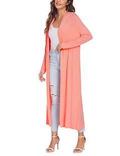 Image of Bluetime Women Floor Length Open Front Cardigan