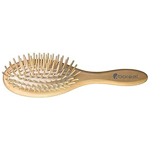 Boreal Oval Wood Hairbrush with Cushion Cover
