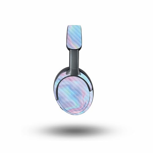 Image of MightySkins Carbon Fiber Skin Compatible with Bose QuietComfort Ultra - Pastel Wave | Protective, Durable Textured Carbon Fiber Finish | Easy to Apply