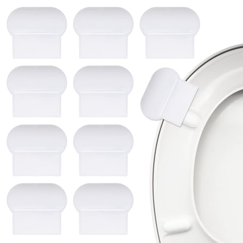 Aphumedc Toilet Seat Handle 9 Pack Toilet Cover Lifter Handle Seat Holder Lift Tools Avoid Touching Toilet Seat Accessories for Home Bathroom Office Hotel - White (Oval Style)