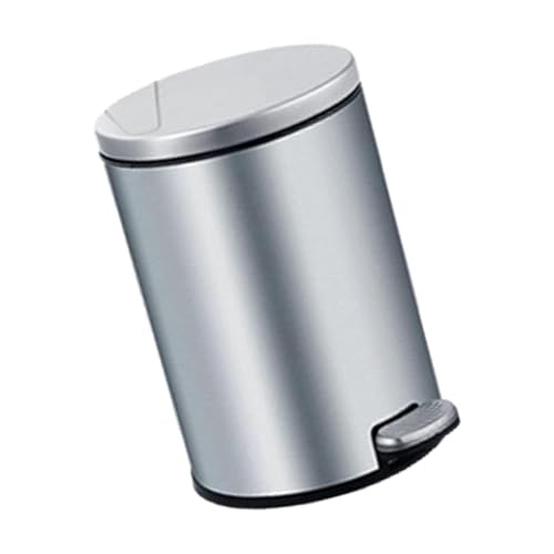 Cubo de basura con pedal de acero para restaurantes y oficinas con tapa
