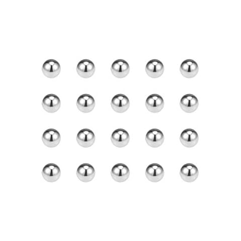 sourcing map 50x Lagerkugeln korrosionsbeständig 316L Edelstahl 6mm G100 Präzisionskugel Cover