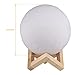Imagen de Lámpara de luna LED 3D 20cm 16 Colores RGB Regulable LED Lunar Luz Control Remoto y Táctil Recargable USB con Adaptader de Corriente Lámpara Nocturna Decorativa para Dormitorio Fiesta Regalo