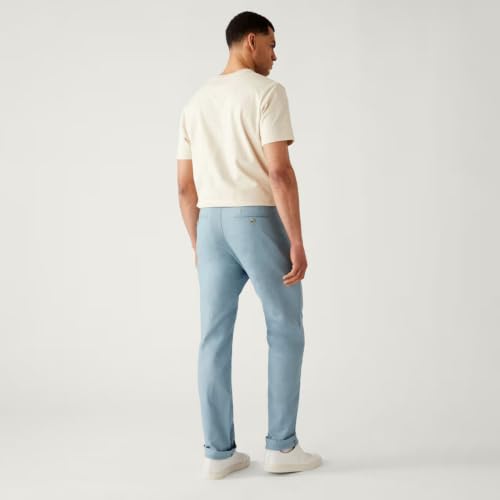 Image of Marks & Spencer Regular Fit Linen Rich Chino Trousers