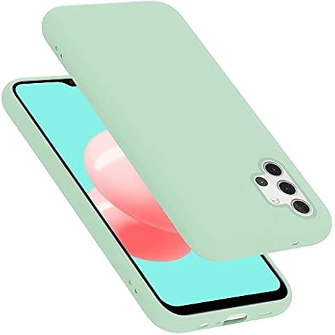 cadorabo Case compatible with Samsung Galaxy A32 5G in LIQUID LIGHT GREEN - Shockproof and Scratch Resistant TPU Silicone Cover - Ultra Slim Protective Gel Shell Bumper Back Skin Cover