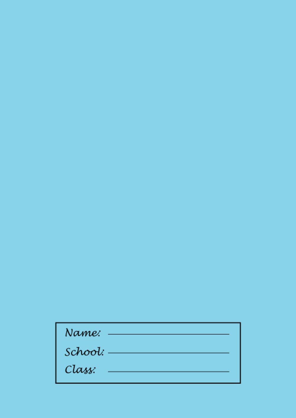 A4 Exercise Book Squared 12mm Blue: Squares/Quad/Grid Ruled Paper Notebook School Maths Exercise Books 12mm (1.2cm) for Kids/ Children, 100 Pages A4, 90gsm