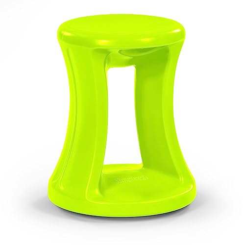 Image of Simplay3 American Home Live Fit Active Balance Chair, 17 inch Stool for Adults and Teens- Ergonomic Office Desk Chair with Rock, Wobble, Tilt Motion for Learning, Work and Study, Bright Lime Green