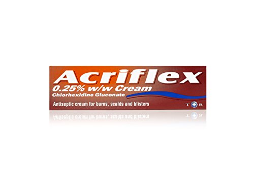 Acriflex Antiseptic Burns Cream Effective Relief from Minor Burns and Scalds Scratches Cuts Abrasions Sunburn Blisters and Infected Cracked Skin Non-Sticky 1 x 30g