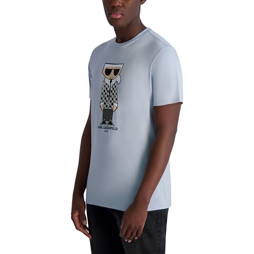 KARL LAGERFELD Mens Short Sleeve Graphic Crewneck T-Shirt3