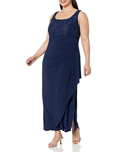 Alex Evenings Women's Plus-Size Lace Bolero Jacket Dress with Side Ruched Skirt3