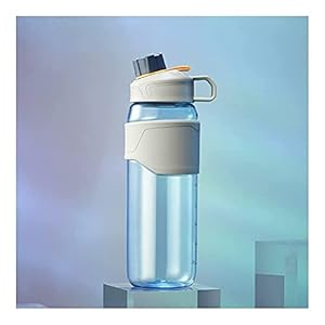 Waterfles grote waterfles met handvat sportfles plastic waterflessen voor het uitvoeren van fitness wandelen buiten fles (kleur: blauw)