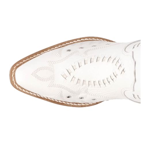 Dingo Women's Pretty N' Pink Embroidered Studded Snip Toe Pull O Western Boot4