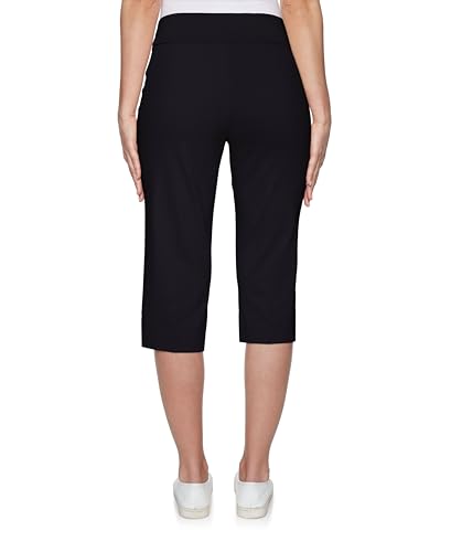 Ruby Rd. womens Womens Petite Mid-rise Pull-on Straight Solar Millennium Tech Clamdigger with Side Splits4