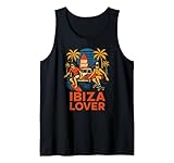 Ibiza Surfer Ibiza Lover Retro Coastal Living para Hombre Camiseta sin Mangas