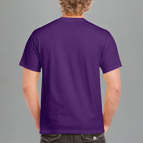 Image of Gildan Men's Heavy Cotton T-Shirt, Style G5000, Multipack, Purple (2-pack), Large