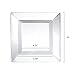 Party Essentials Party Supplies Disposable Classic Square Plastic Plates For Wedding/All Occasions, 8
