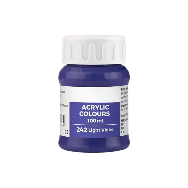 Image of Acrylic Colour (Fabric Colour) | 100 ml.- 100ml, Multi-Surface, Skin-Friendly & Vegan | (242 Light Violet)