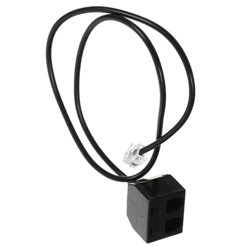 DOITOOL Phone Cable Splitter Adapter Pc Detachable Lines Converter for Landline Telephones and Material for Versatile Compatibility Training and Conference Settings